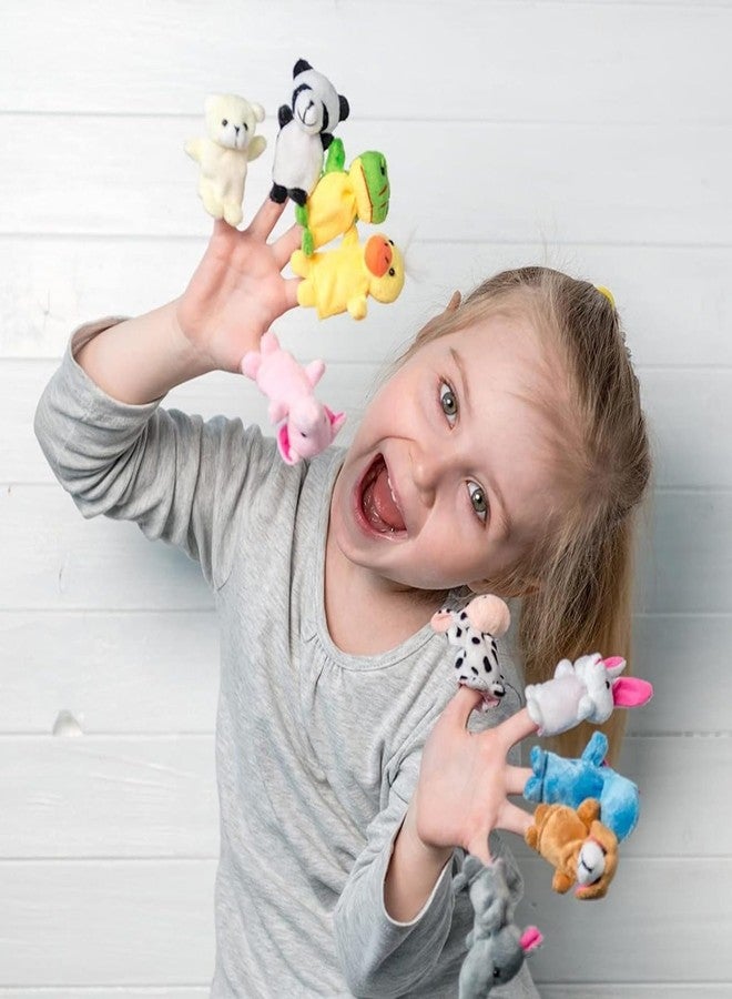 JAPSI Animal Finger Puppet for Kids | Hand Puppet Soft Toys for Kids | Soft Toy Assortment for Kids | Perfect for Imaginative Play and Early Learning | Different Animal Set of 5 Multicolor - Image 3